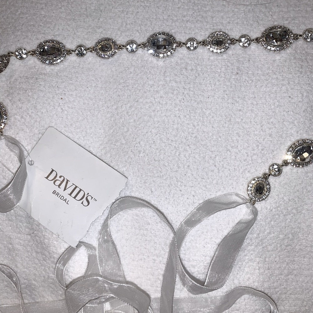 NWT David’s Bridal Rhinestone Sash - New